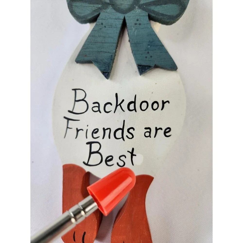 Vtg XL Country Goose Wood‎ Refrigerator Magnet Cottage Core Back Door Farmhouse